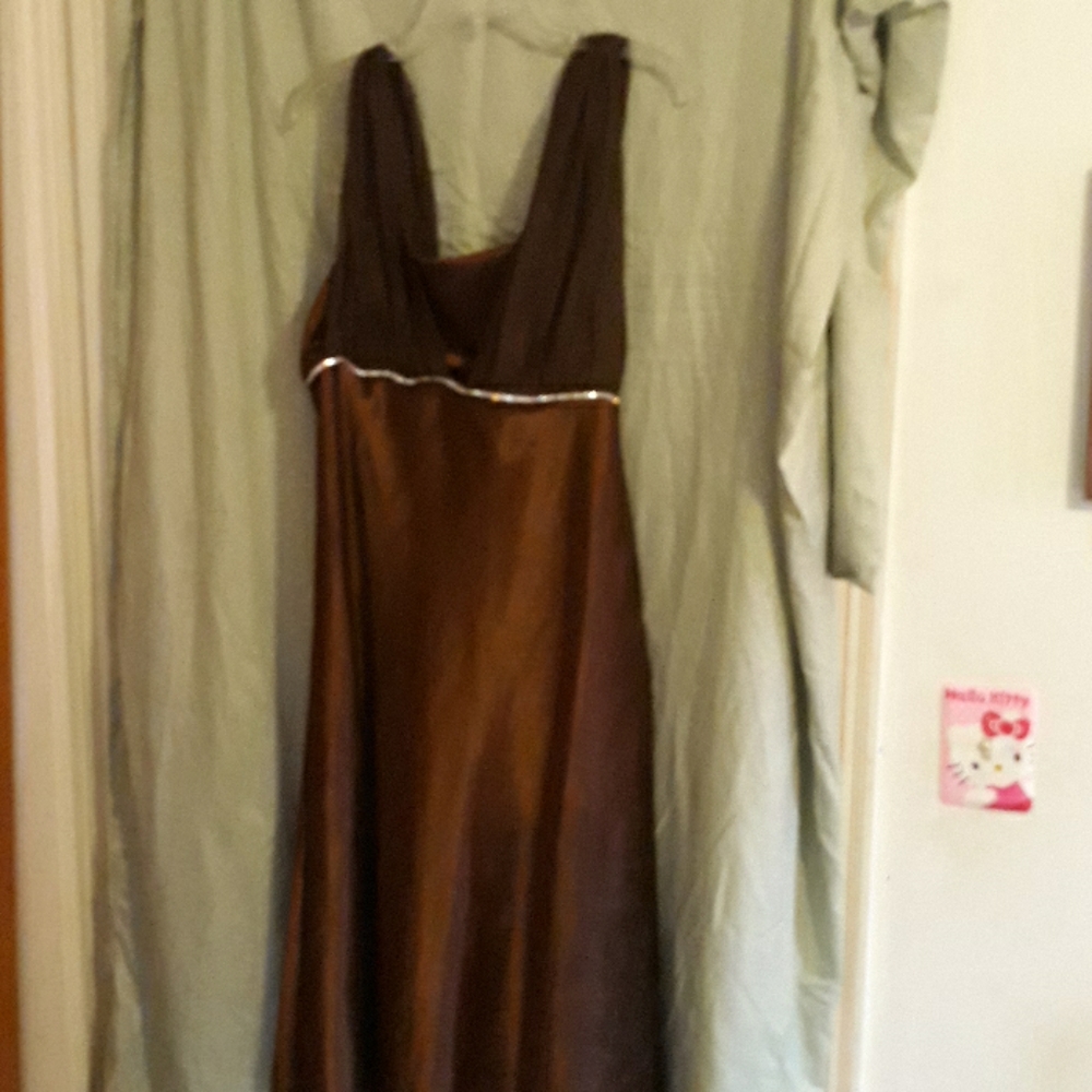 Brown dressy dress made in USA
